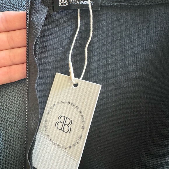 Maxi dress with split black with mesh - Picture 3 of 5